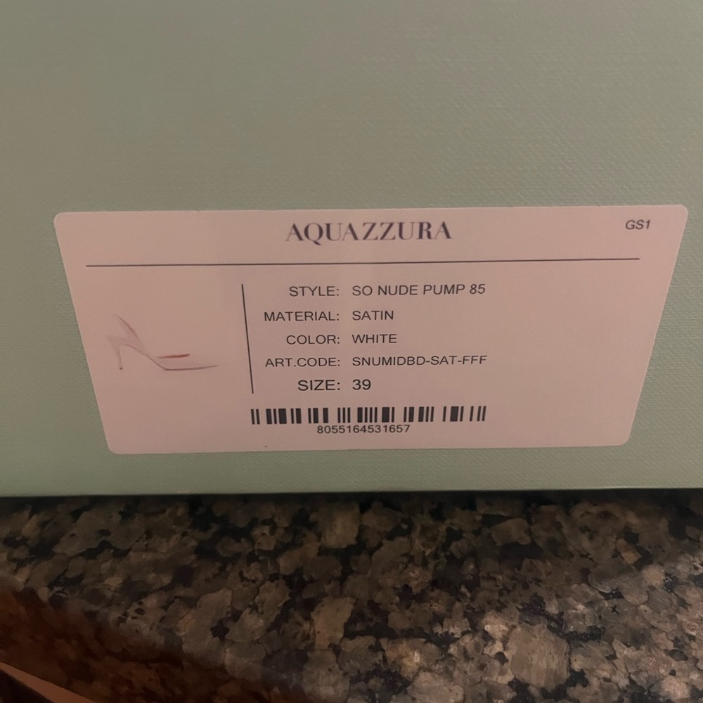 Aquazzura So Nude 85mm Pump White Satin Slingback Heels - Picture 9 of 9